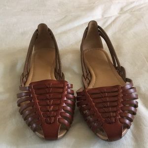 J Crew Basketweave D’Orsay Sandals/Flats